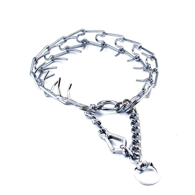 Оптовая продажа от производителя, ошейник для домашних питомцев с хромированным тренировочным зубцом и быстроразъемной защелкой для собак