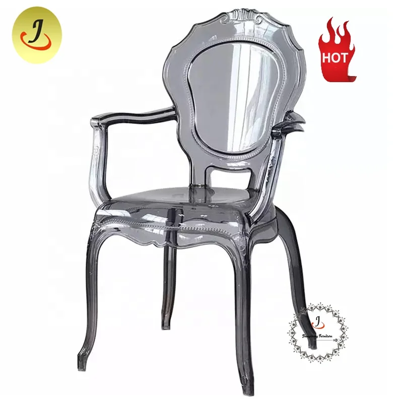 Factory supply Garden event Amber acrylic wedding chairs for sale
