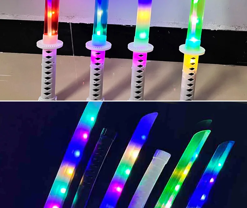 Toy Swords Luminous Sound New Katana Music Lightsaber Led Flashing Toy Party kids Anime cosplay Light Up Katana Toy Ninja Swords
