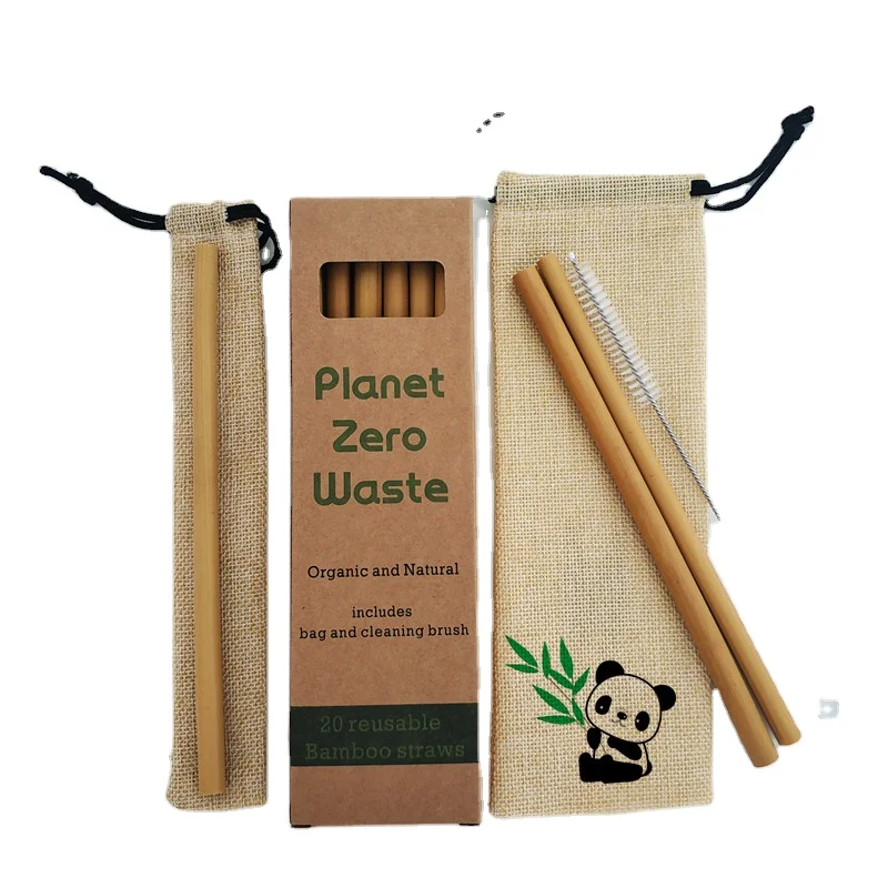 2022 amazon best seller reusable wholesale bamboo drinking straws with customized logo,bamboo straw logo