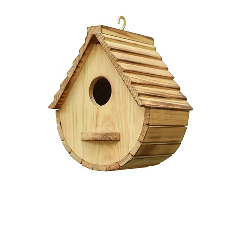FSC wholesale Wooden bird house outdoor bird feeder bird nest