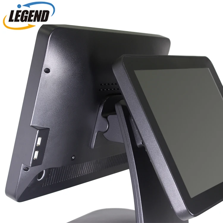 Китай лучший A5D алюминий все в одном сенсорный экран Pos-система высококачественный двойной Pos-терминал черный или белый на