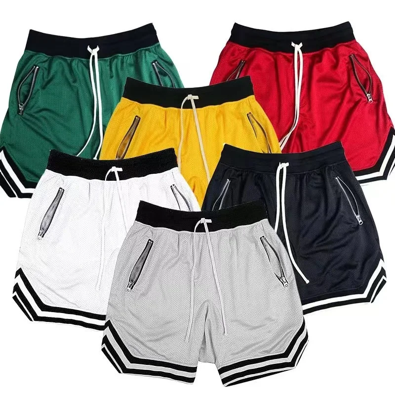 High quality blank basketball shorts gym sports 100% polyester custom shorts men with pocket
