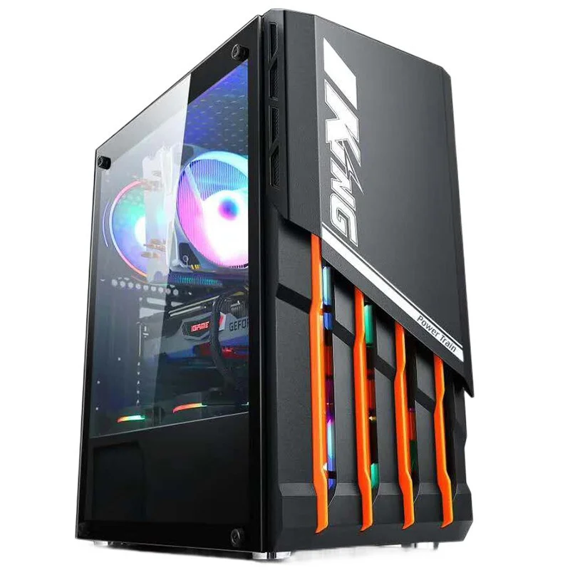 Полный башня стеклянные панели блок питания ATX M-ATX мини-itx водяное охлаждение башни чехол