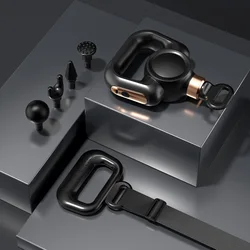 New Design Amzn Handheld Cordless Electric Deep Tissue Muscle Massage Gun With Belt Fitness Massager Belt