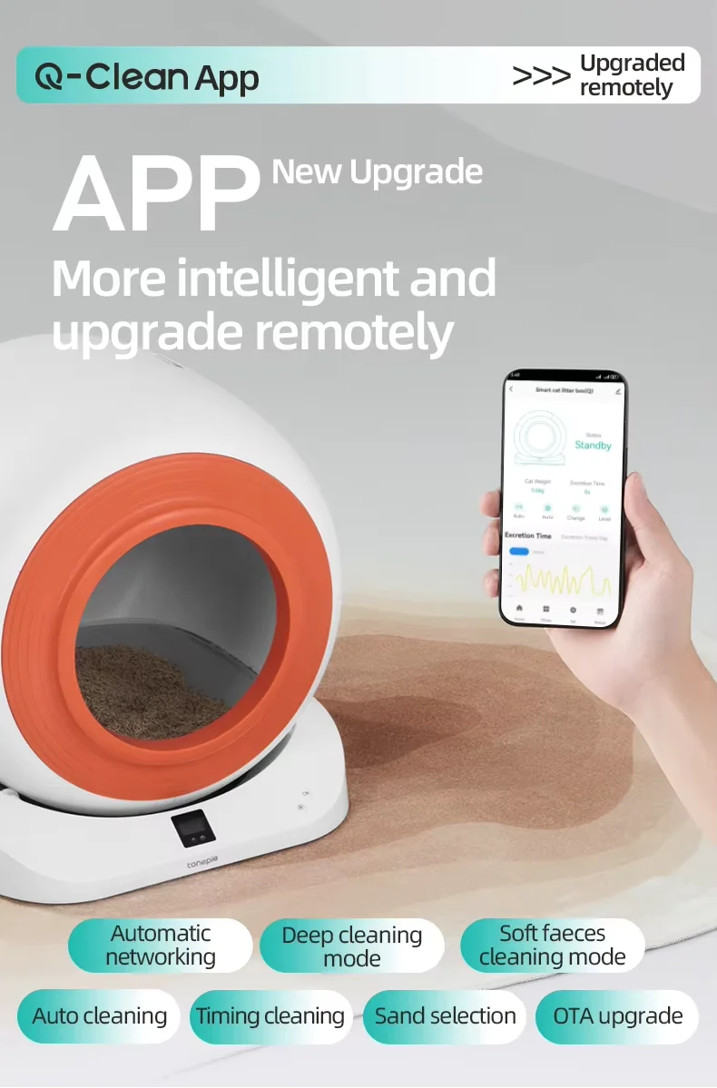 Factory Customized Wholesale Tuya APP Self-Cleaning Automatic Cat Litter Box Detachable Smart Cat Litter Box Pet Products
