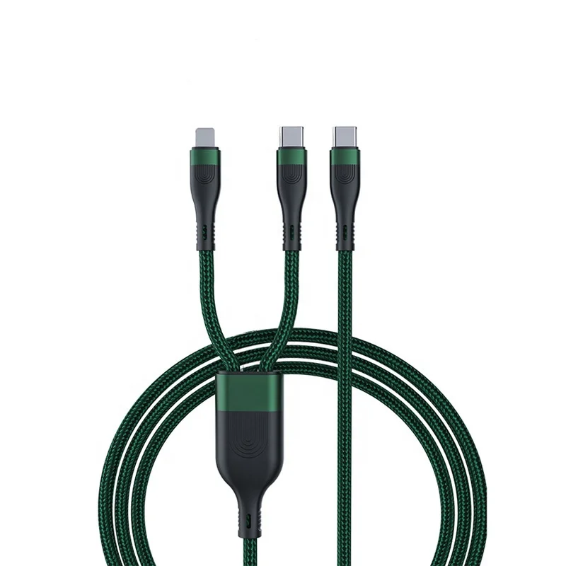 100W 2 in 1 Usb Cable  C to C  8PIN Type C Fast Charging Cable Data Transmission For Mobile Phone Tablet Computer