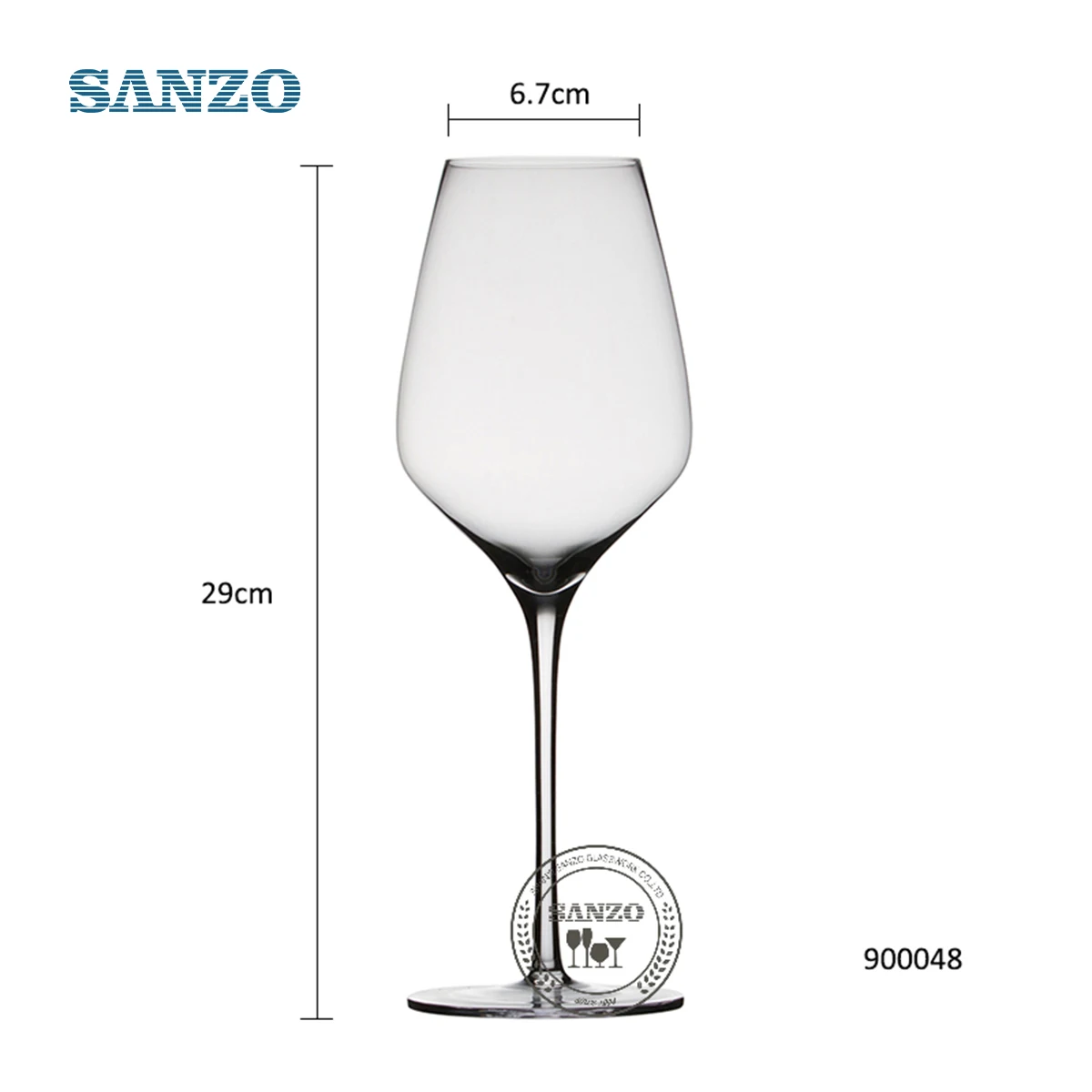 High quality  handmade blown crystal glassware  goblet red wine glasses