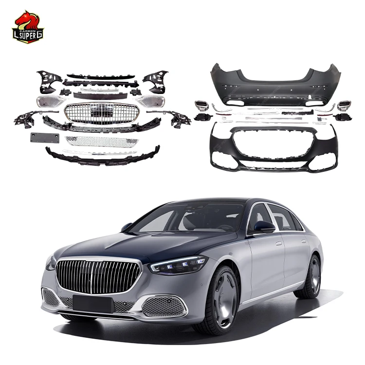 M Style Bodykit Car Bumpers For BENZ S Class  W223 Grilles Autoparts Rear Diffuser Tips