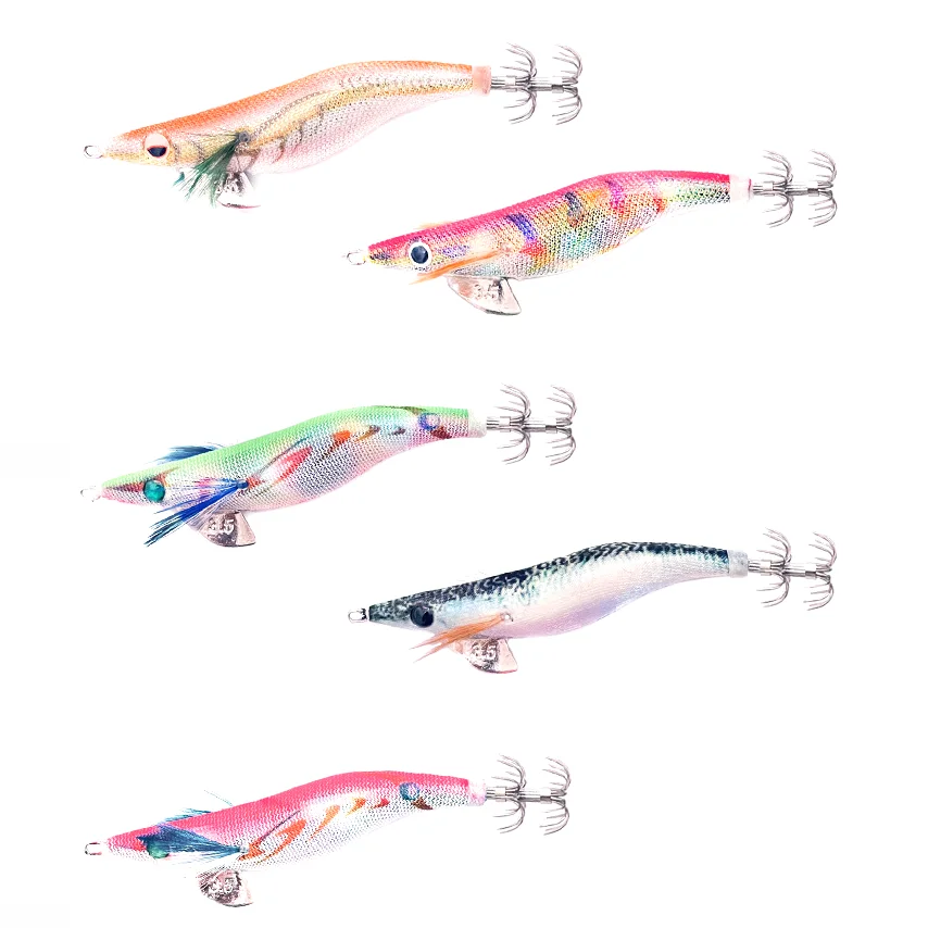 New yamashita squid jig Egi octopus wood Shrimp Luminous Bait squid jig fishing lure