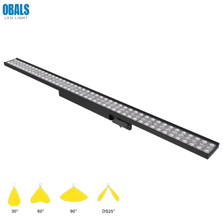 China Suppler Power Switchable Assymmetrica Track Led Lighting Supermarket Shelves 60w 75w Track Panel Light