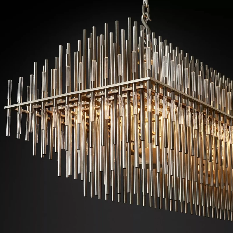 Good Price Banquet Hall Villa Hotel Commercial Big Luxury Stainless Steel Led Crystal Chandelier Lighting