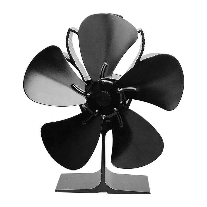 Aluminum alloy 5 blades Quiet Eco Stove fan for home