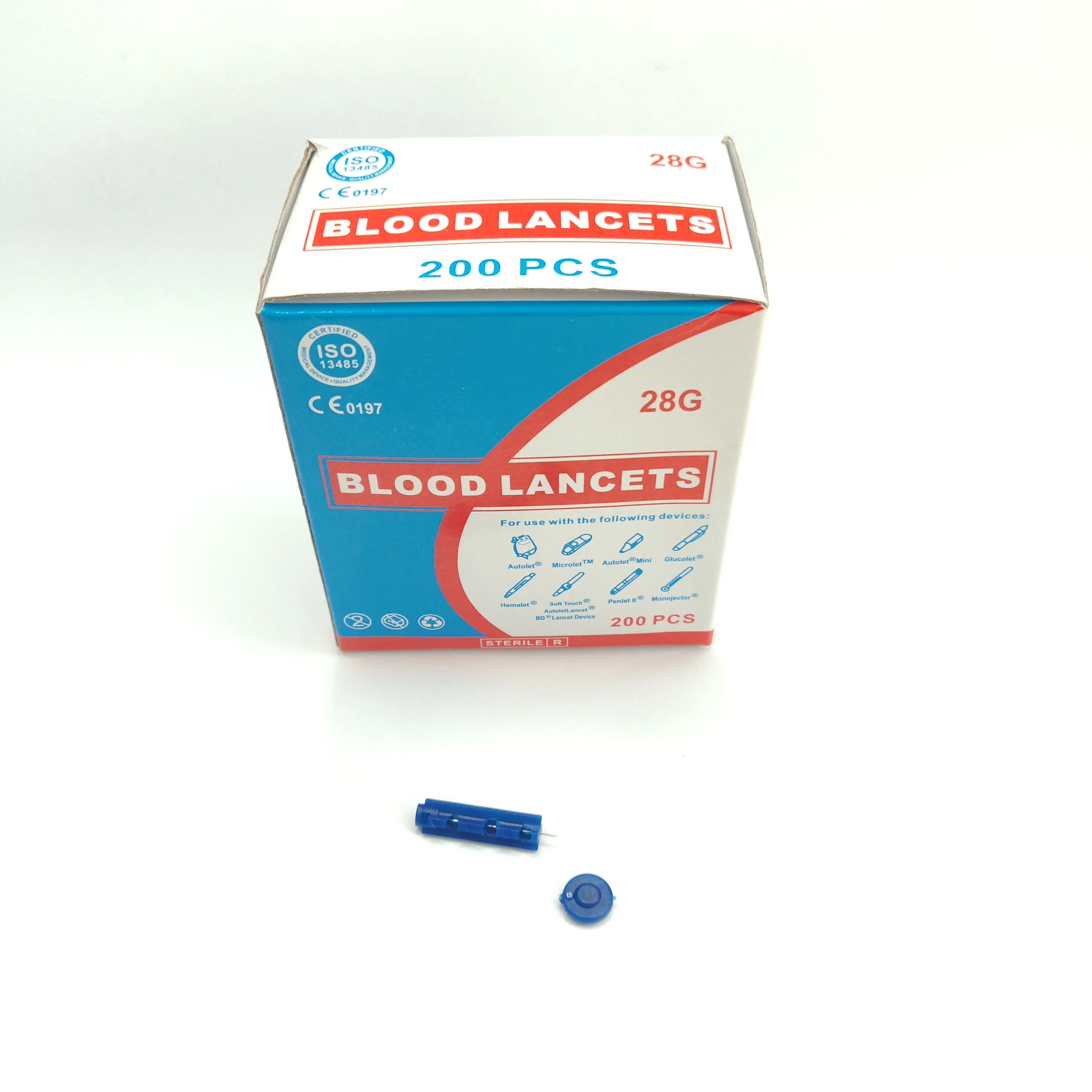 FarmaSino Safety Sterile No Pain Disposable Blood Lancets For Blood Glucose Meter