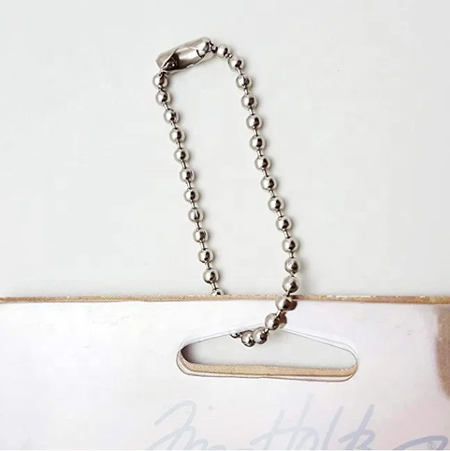 Metal Bead Chain 12cm 100pcs Mixed Color  with Connectors Hand Tag Connector DIY Jewelry Making Keychain