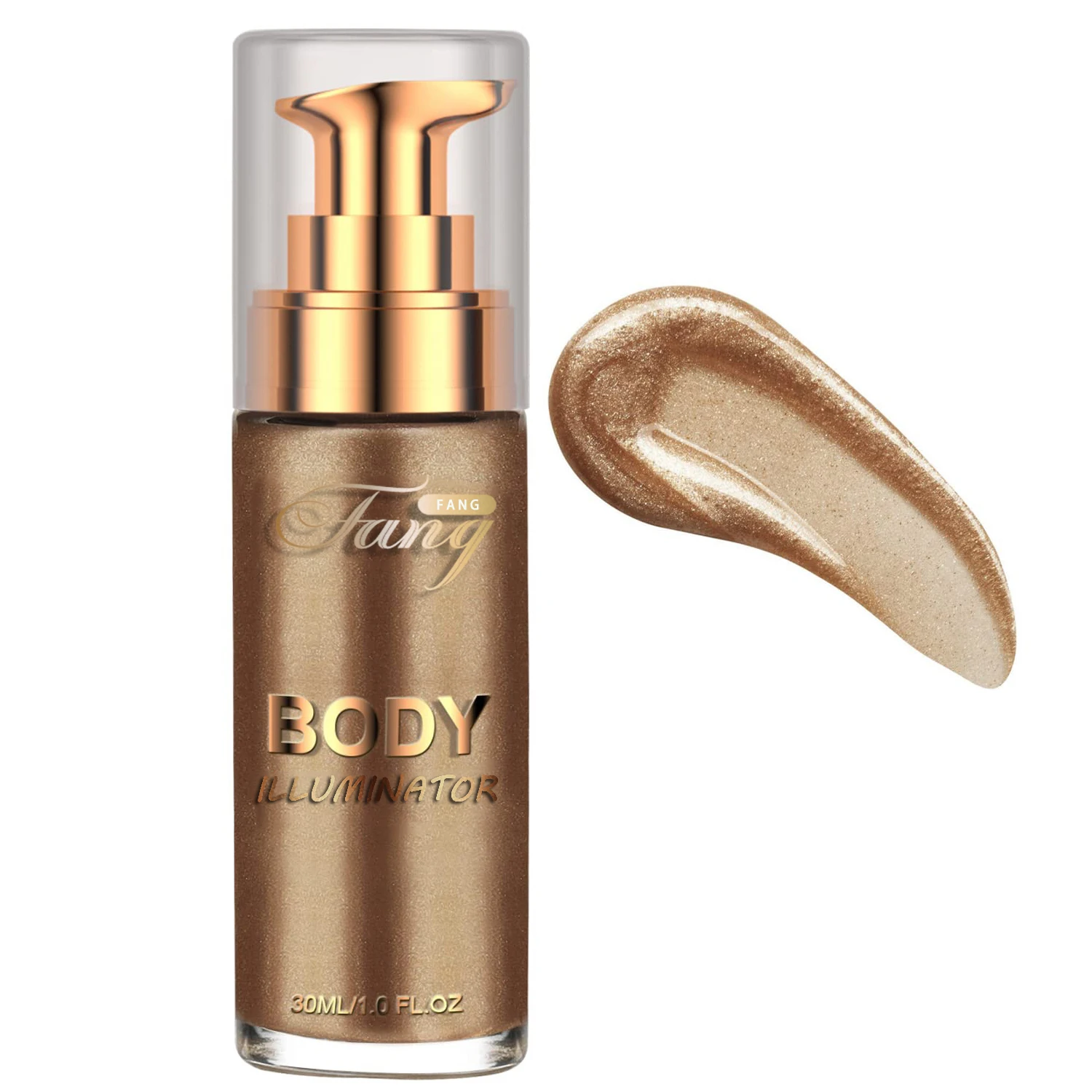 Small MOQ Body Shimmer Oil Private Label Perfume Highlighter Glitter Tanning Glow Illuminator Brillo