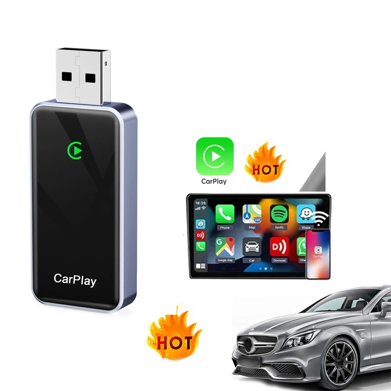 2024 Лидер продаж в США лучший металлический беспроводной адаптер Carplay CP760 преобразует проводную автомобильную игру ключ для iPhone