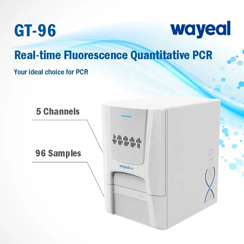 Wayeal GT96 96 Wells 5 Channels Real Time Fluorescence Quantitative pcr Thermal Cycler PCR Detector PCR Analyzer