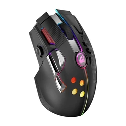 X6 2.4ghz Dual Mode Rechargeable 12000 Dpi Portable RGB Mechanical Wireless Gaming Mouse