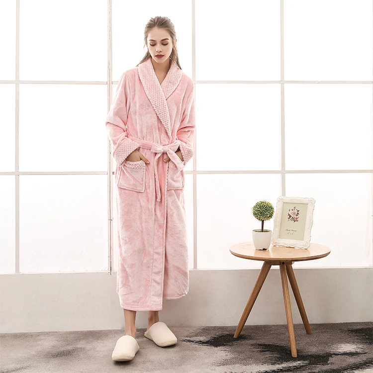 high quality custom soft luxury spa hotel sleepwear bathrobe for womens