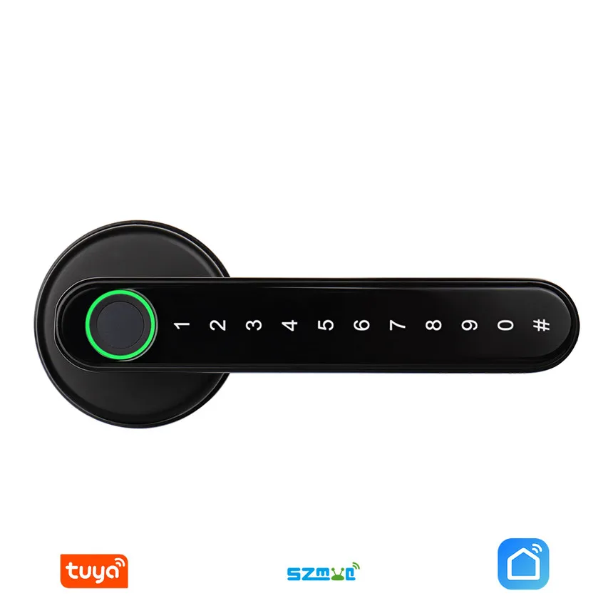 Fingerprint Electric Smart Door Lock USB Keyless Breathing light Security System Door Lock APP Password Key Deadlatch Lock