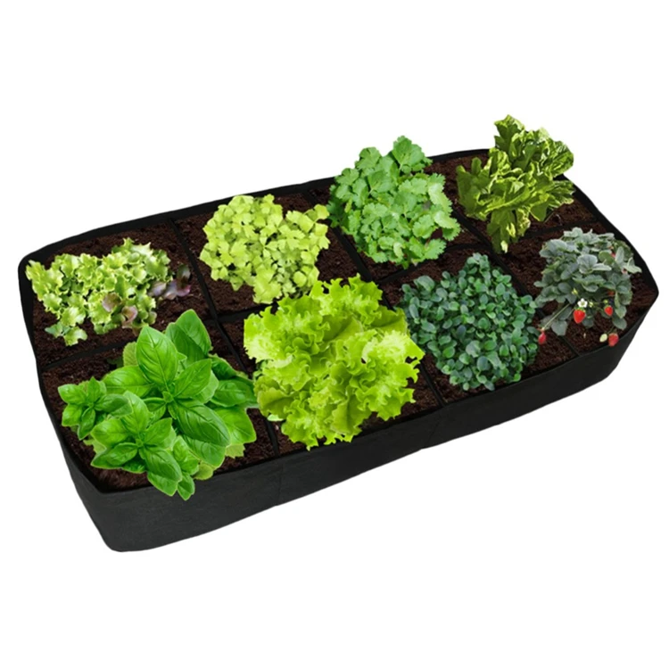 128 Gallon Fabric Raised Garden Bed 6x3x1ft Garden Grow Bed Bags for Growing Vegetables