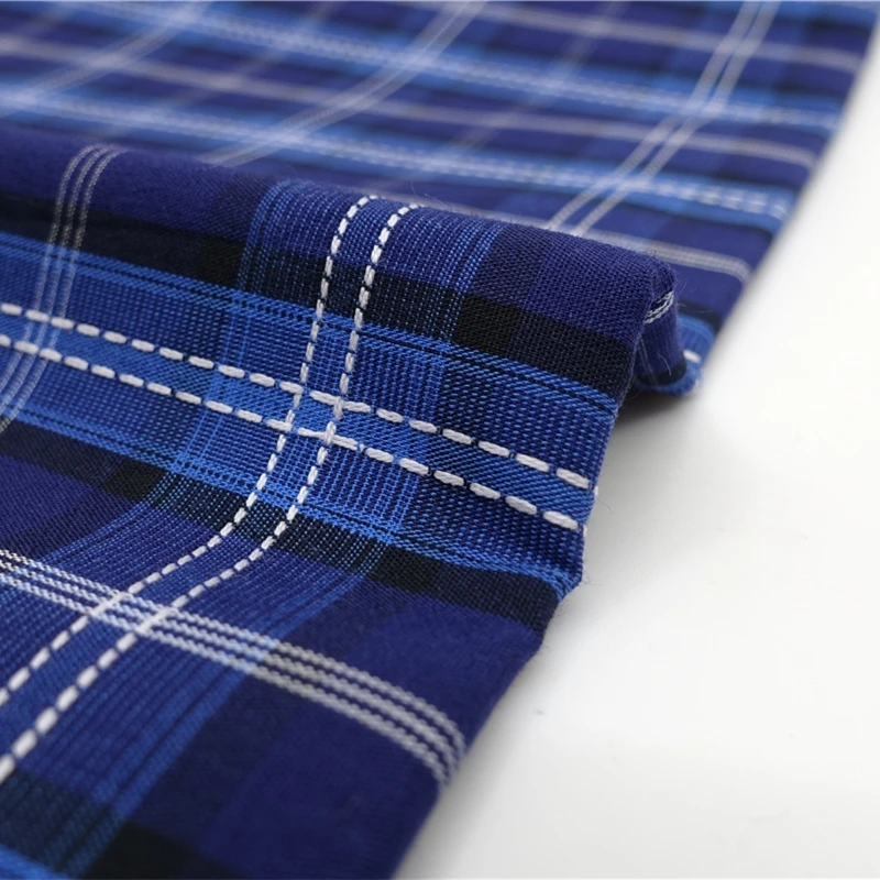 Wholesale Yarn Dyed Check Tartan 100 Cotton Shirting Fabric Textile