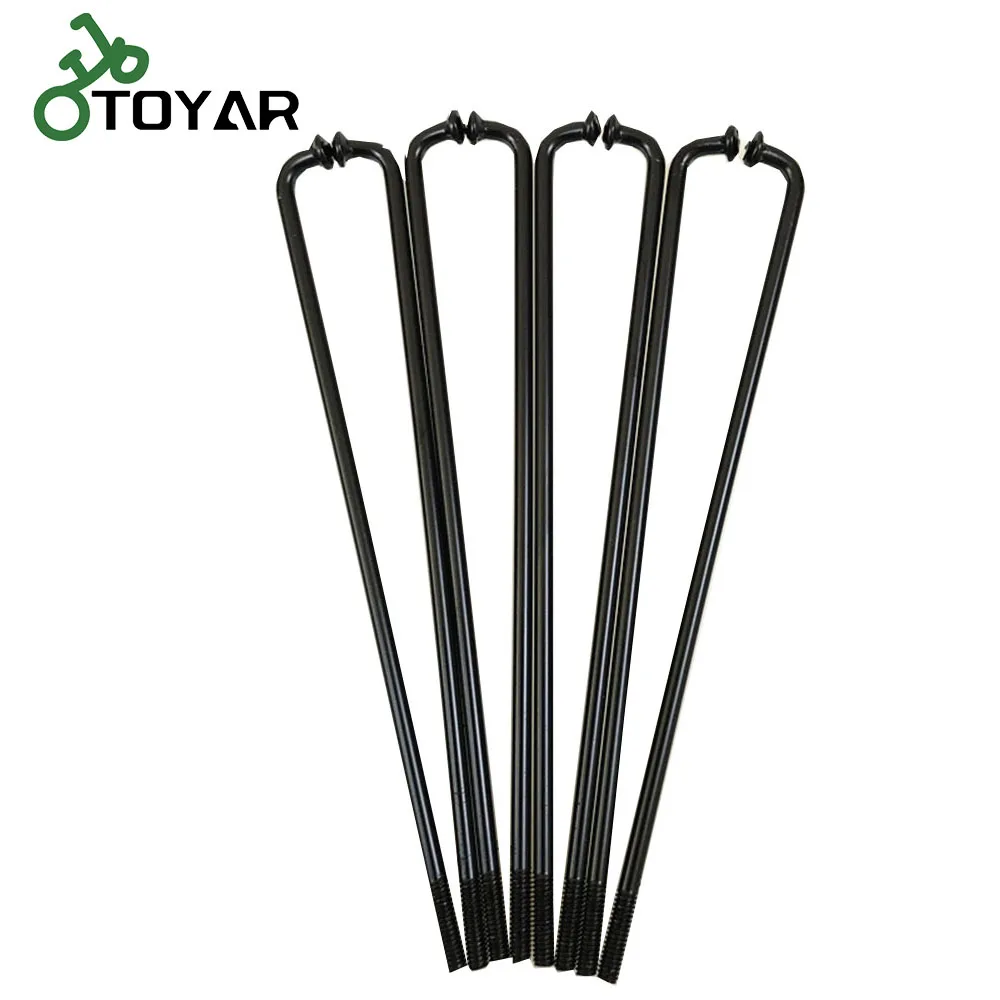 9G/10G/11G/12G/13G/14G black bicycle steel spokes with nipples, high strength durable mountain bike spokes