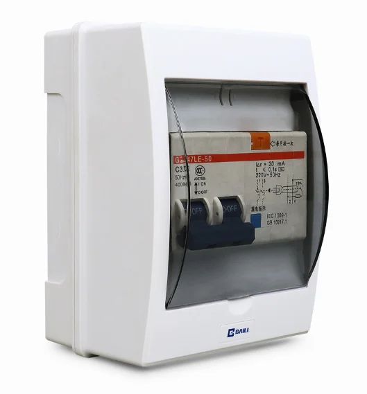 BAILI A series 2way  L2 Surface Mounting Full Plastic Control Panel MCB Enclosure box Distribution Box