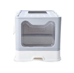 Leyou Pet Foldable Drawer Small Packing Pet Cat Litter Boxes Toilet
