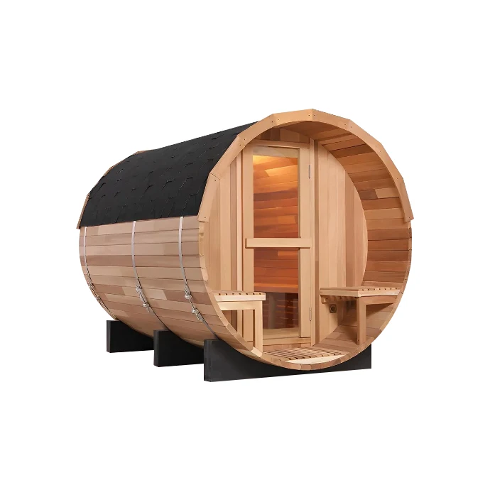 Outdoor 6-Person Wooden Barrel Sauna Rooms With Delivery To Door