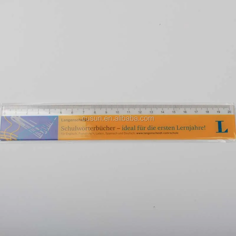Promotion Ruler protractor rulers custom 20cm plastic scale ruler