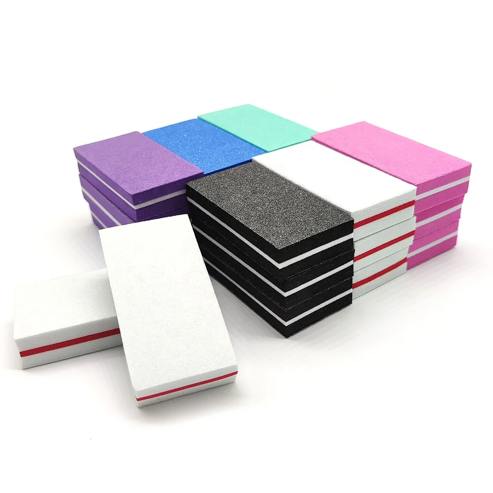 Nail Enhancement Tool Sponge Rubbing Strip Wholesale Square 6*3 Mini Sponge Block