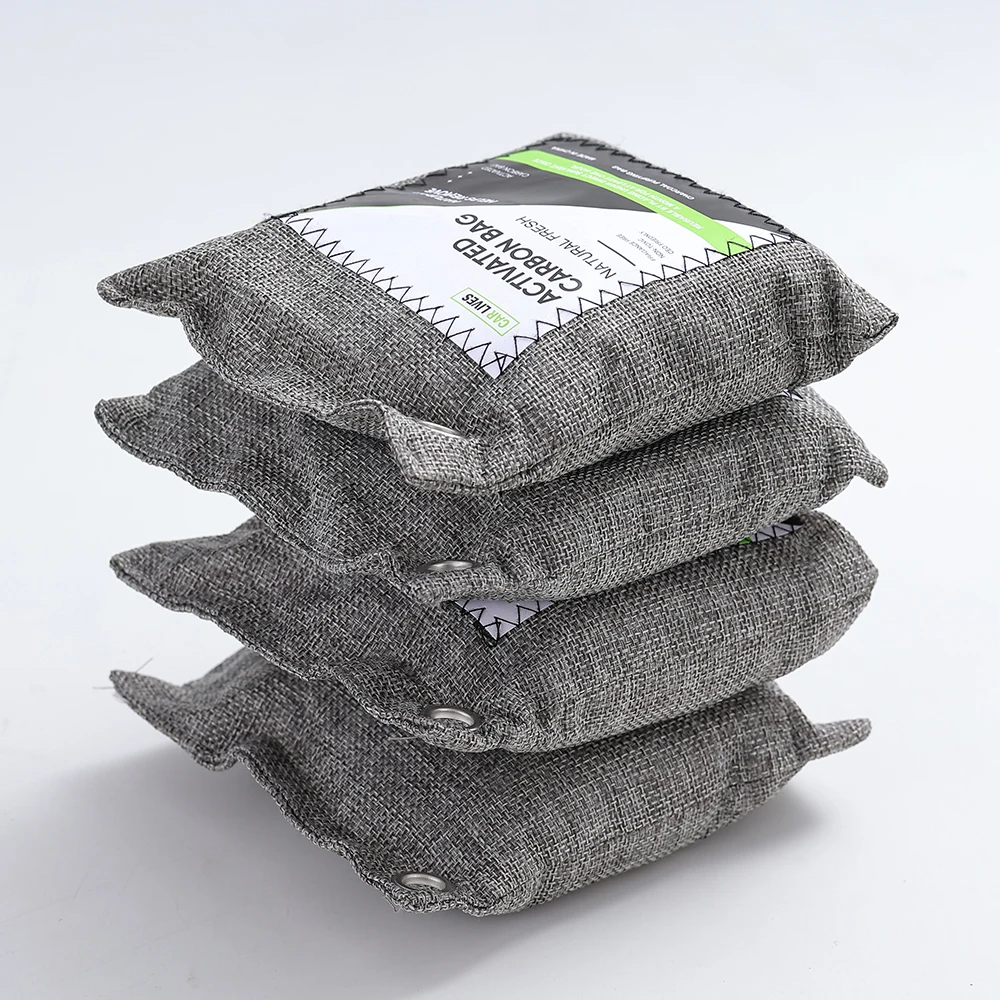 OEM Natural High Air Purifying Strong Adsorbed Reusable Packaging Bags Activated Bamboo Charcoal