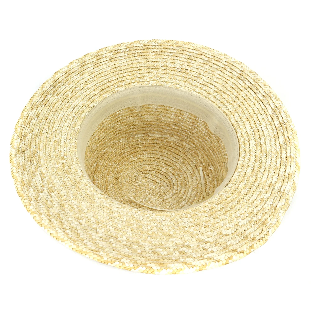Fashion Sun Hats for Women Straw Sun Boater Hat for Ladies Wide Brim Beach Hat With shinning velvet tape