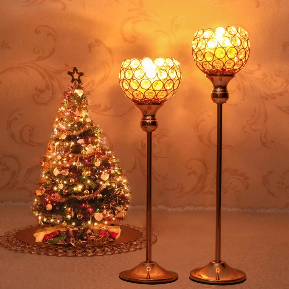 Honor of crystal Candlestick Holders Candle Holder Hotel Table Wedding with Crystal Beads for Wedding Party