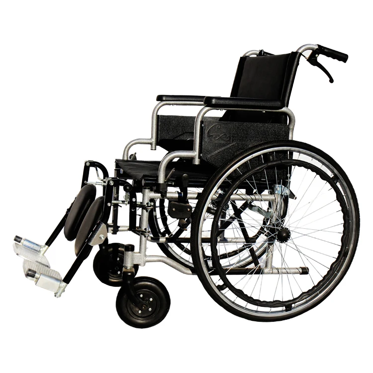 
Economic steel foldable heavy duty wheelchair 