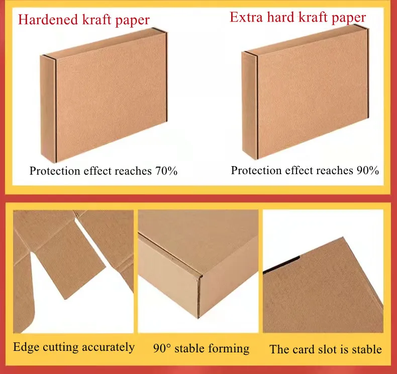 High Quality Shipping Mailer Mailing Packaging Paper Custom Corrugated Box Foldable Portable Kraft Paper Mens Shoe Box