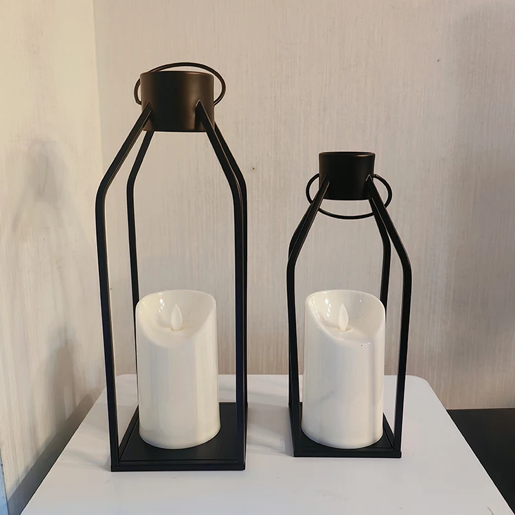 Деревенский Свадебный уличный черный винтажный металлический подсвечник