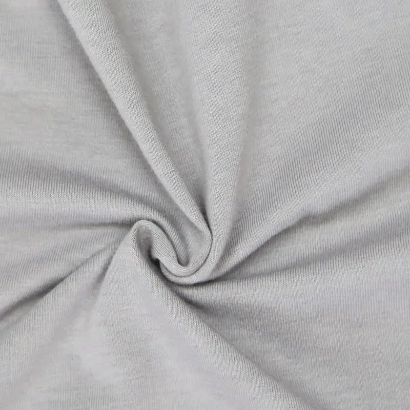 High quality custom color plain dye breathable 100% cotton t shirt jersey knitted single jersey fabric
