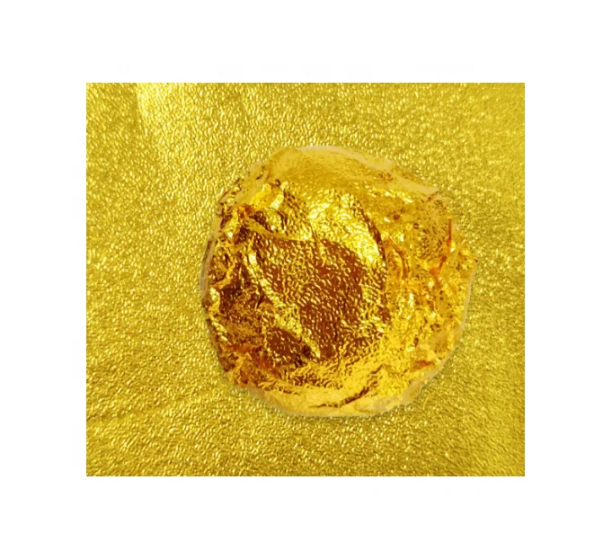 Recyclable Gold-Colored Aluminum Foil Roll Food Grade Candy Wrapper Printed and Coated Soft Packaging