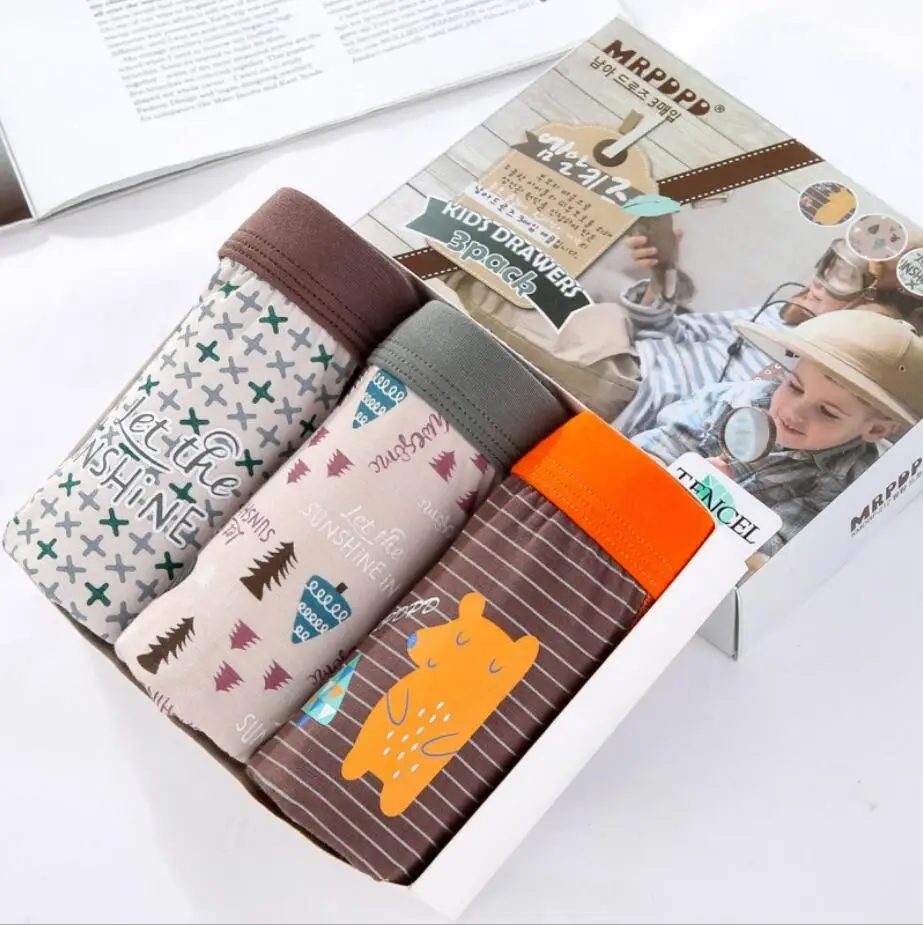 Высокое качество 3 шт./компл. нижнее белье для мальчиков Нижнее белье для детей нижнее белье с рисунком из мультфильма трусы для девочек; Детские шорты; Брючки для малышей; Нижнее белье; Трусики для мальчиков, боксеры, нижнее белье для детей