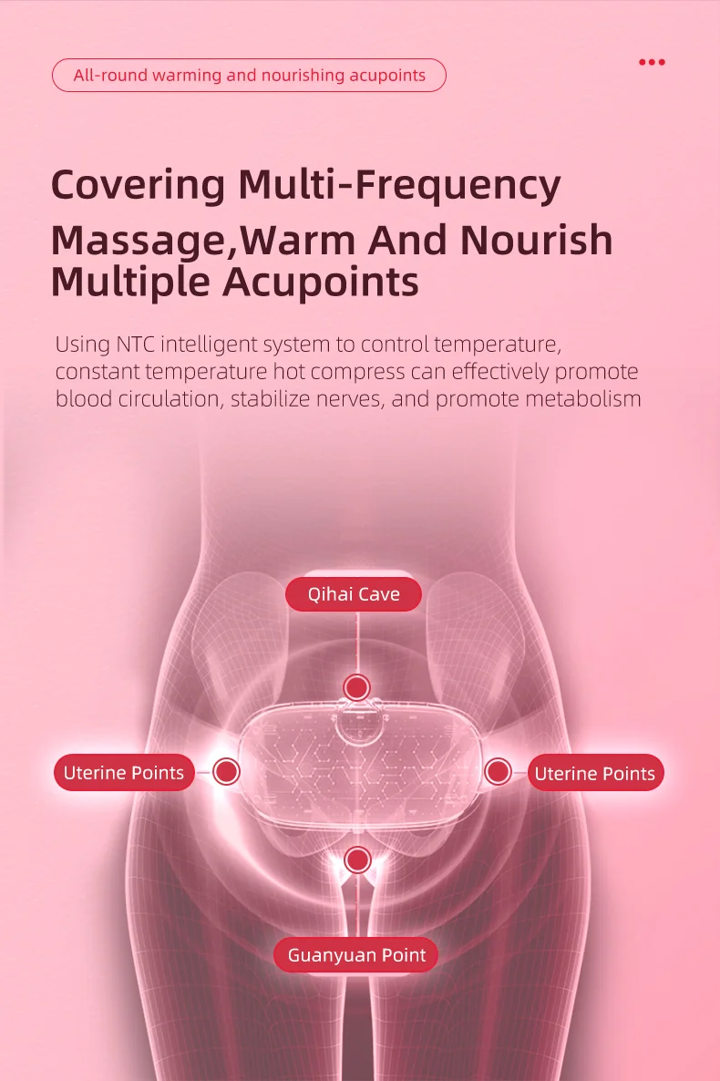 cordless Waist Hot Compress Warm Vibrating Heating Padmini belt massager period heat pad for menstrual cramps