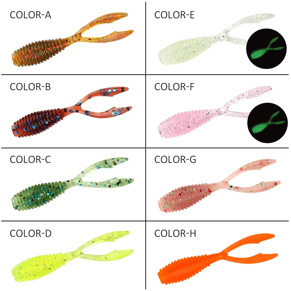 Spinpoler Ajing Soft Bait Fishing Lure 36mm Roch Fish Silicone small rubber fish lure Plastic Baits Worm Shad Fishing suppler