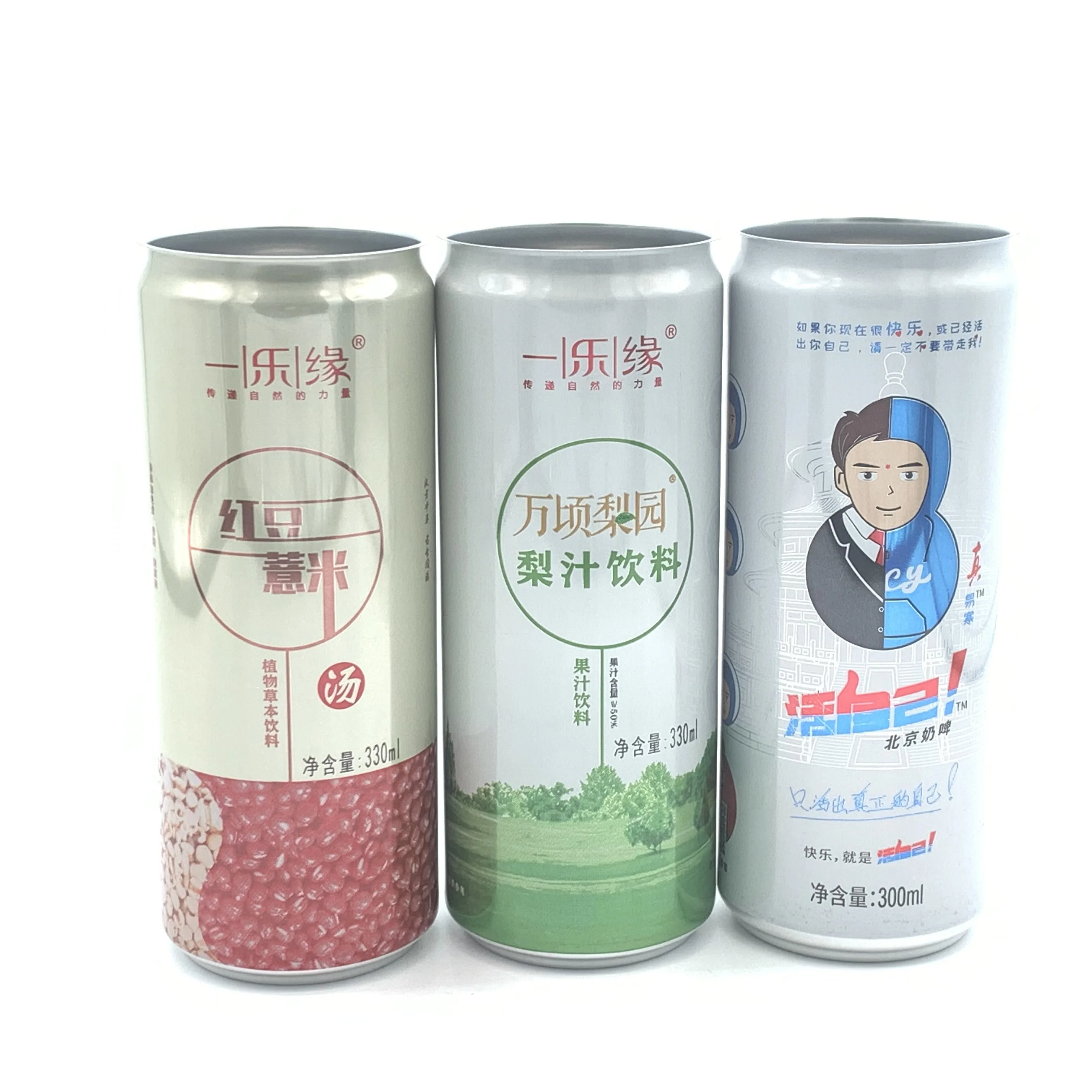 Fruit Juice Drink soda water packaging 330ml Alu Can with aluminum can cover