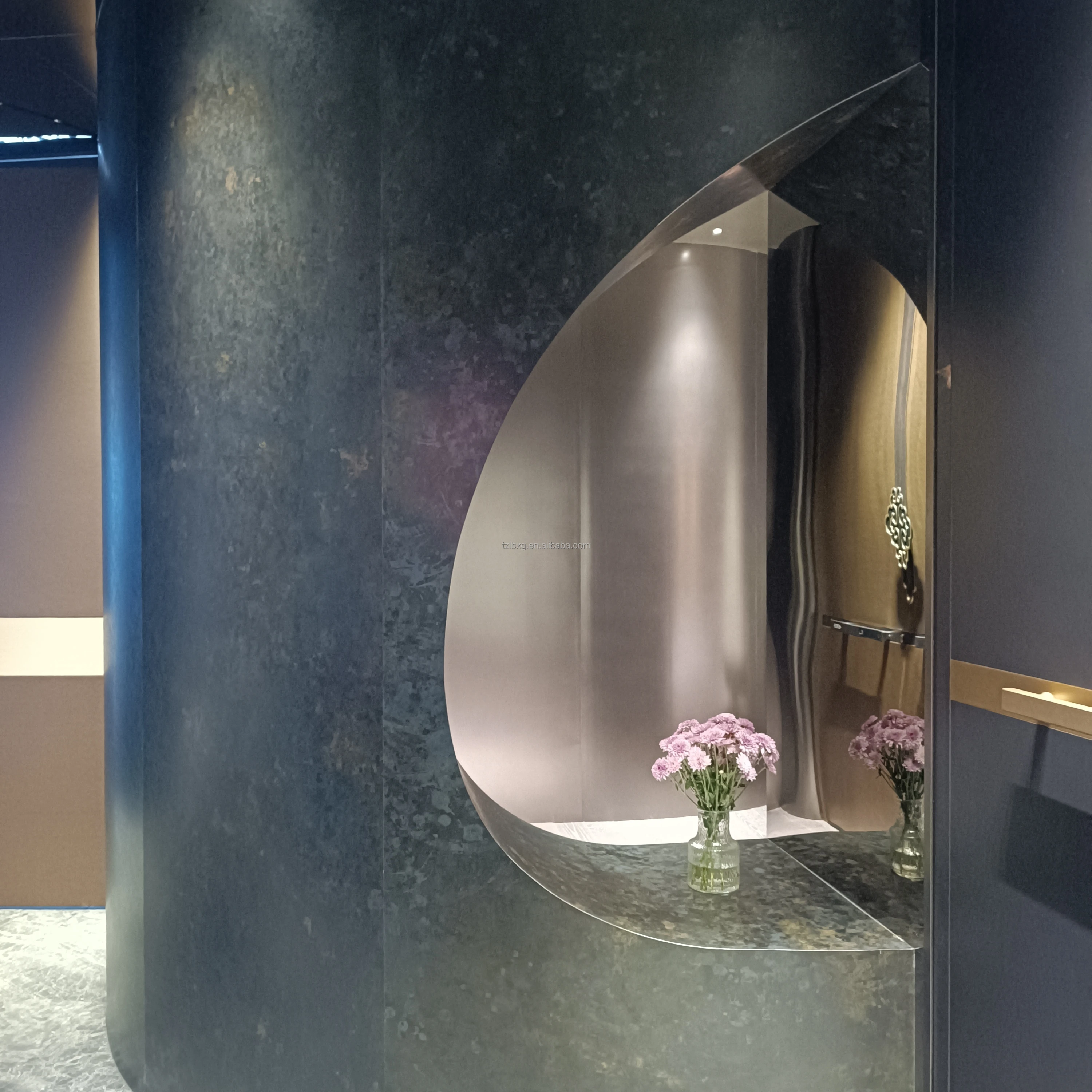 TZL Stainless Steel Retro Background Wall Decorative Board KTV Ceiling Hotel Clubhouse Background Wall