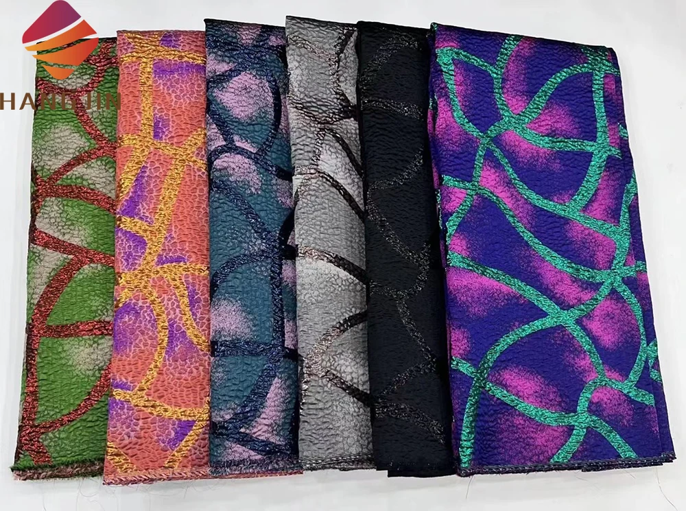 Новейшая африканская парчовая ткань французская металлическая жаккардовая кружевная для женщин вечерние платья Asoebi