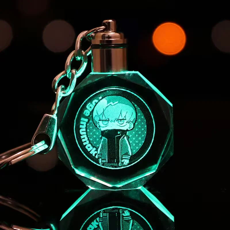 Anime Periphery Jujutsu Kaisen Keychain Character Itadori Yuji Pendant Luminescence Crystal keychain Light in Dark