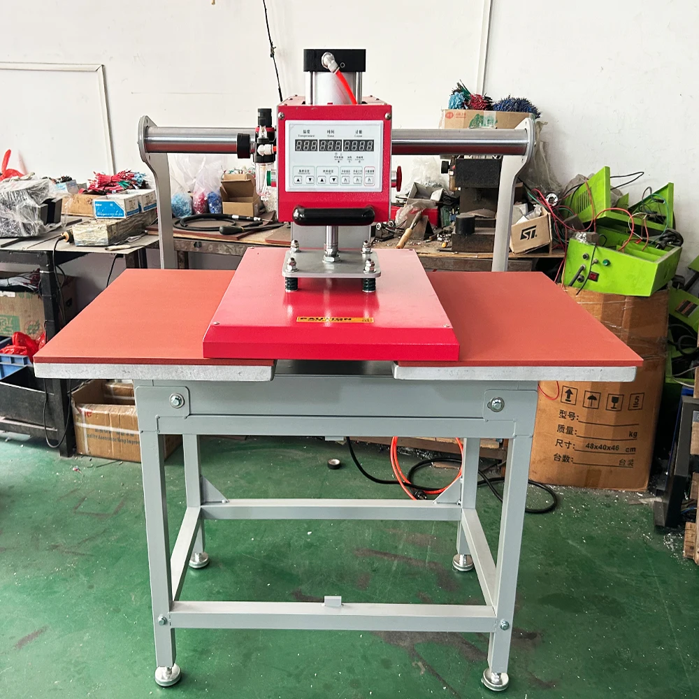 The most popular styles automatic open T-shirt digital printer double stations 40x60 cheap price heat press machine