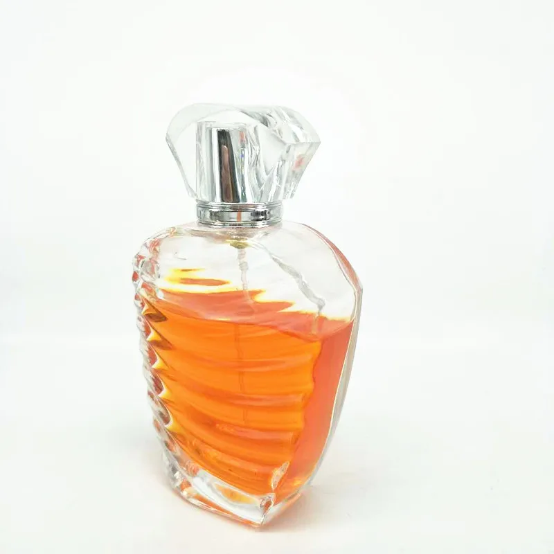 50ml wavy striped perfume bottle Premium glass perfume bottle